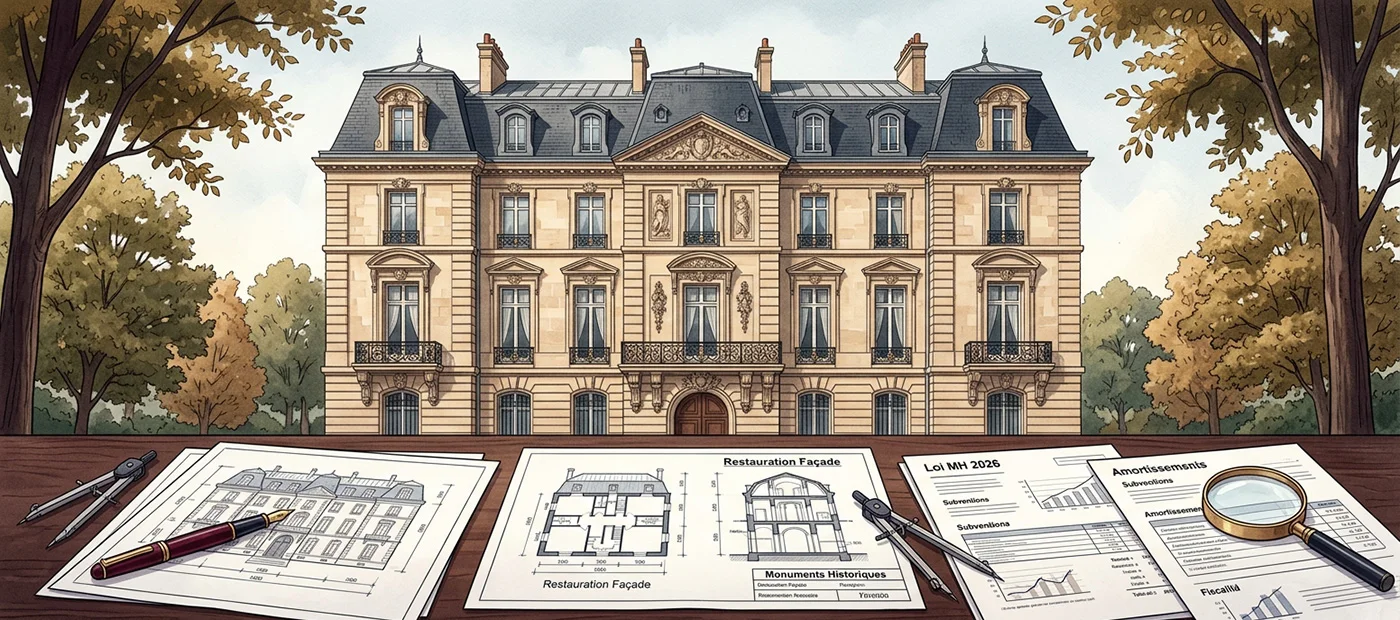Investissement Monuments Historiques en 2026 dans un immeuble patrimonial restauré